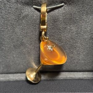 Juicy Couture Gold Martini Glass Charm